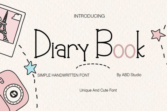 Diary Book Font: A Handwritten Typeface for Editorial Elegance