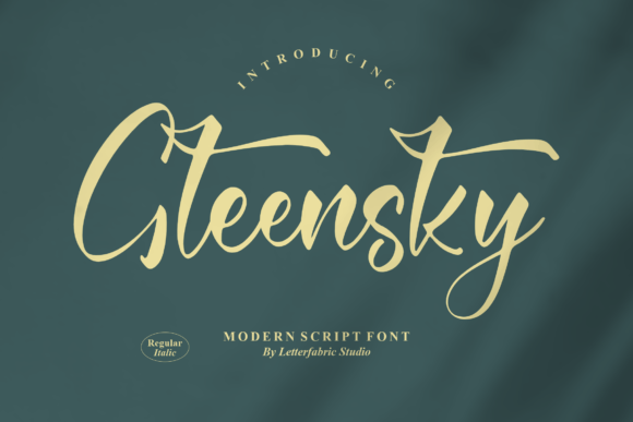Gleensky: A Modern Script Font for Editorial Design