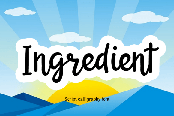 Ingredient: A Modern Handwritten Font for Creative Branding