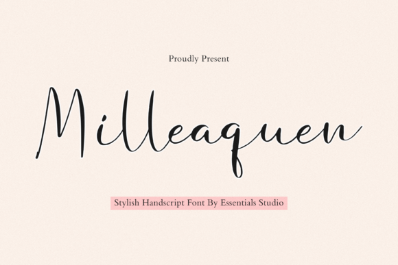 Milleaquen Font: A Charming Script for Crafting and Design