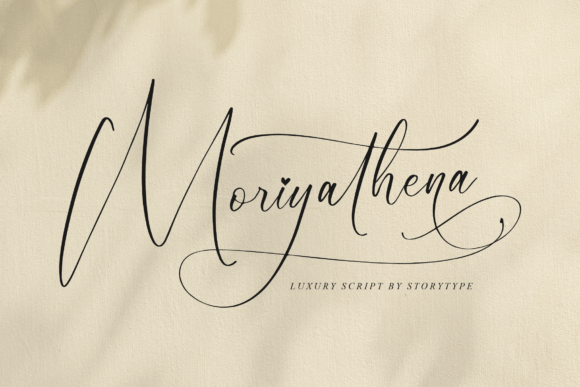 Moriyathena: A Luxurious Script Font for Modern Web Design