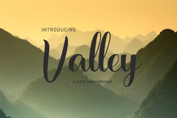 Valley Font – A Handwritten Typeface for Strong Brand Identity
