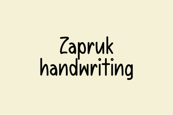 Zapruk: A Handwritten Font That Brings Personality to Your Campaigns